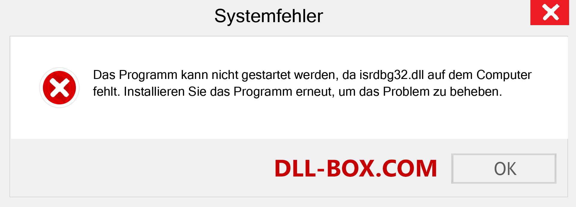 isrdbg32.dll-Datei fehlt?. Download für Windows 7, 8, 10 - Fix isrdbg32 dll Missing Error unter Windows, Fotos, Bildern