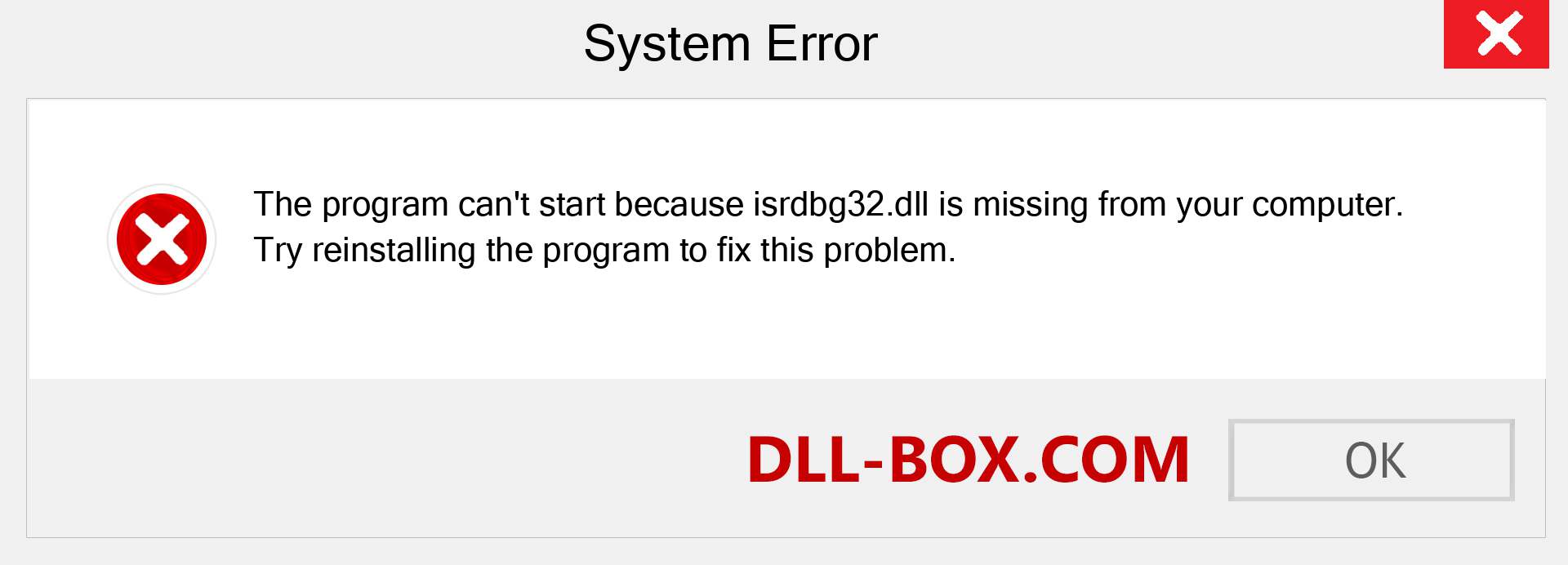  isrdbg32.dll file is missing?. Download for Windows 7, 8, 10 - Fix  isrdbg32 dll Missing Error on Windows, photos, images